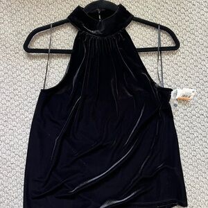 1. State Women’s Black Velvet Halter Top